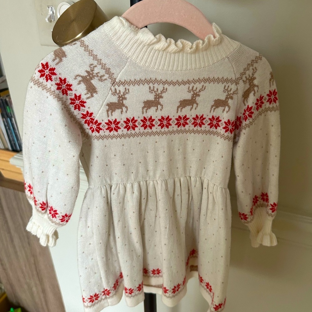 Janie and Jack Raindeer Sweater Dress